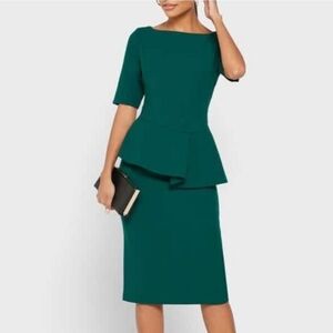 Ted Baker Green Peplum Dress